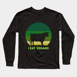 I Eat Vegans Vintage Sunset Long Sleeve T-Shirt